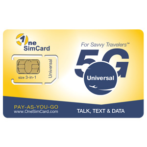 Tarjeta SIM internacional para m�s de 200 pa�ses, incluidos Europa, Am�rica  del Norte y del Sur, Asia, �frica - OneSimCard Universal